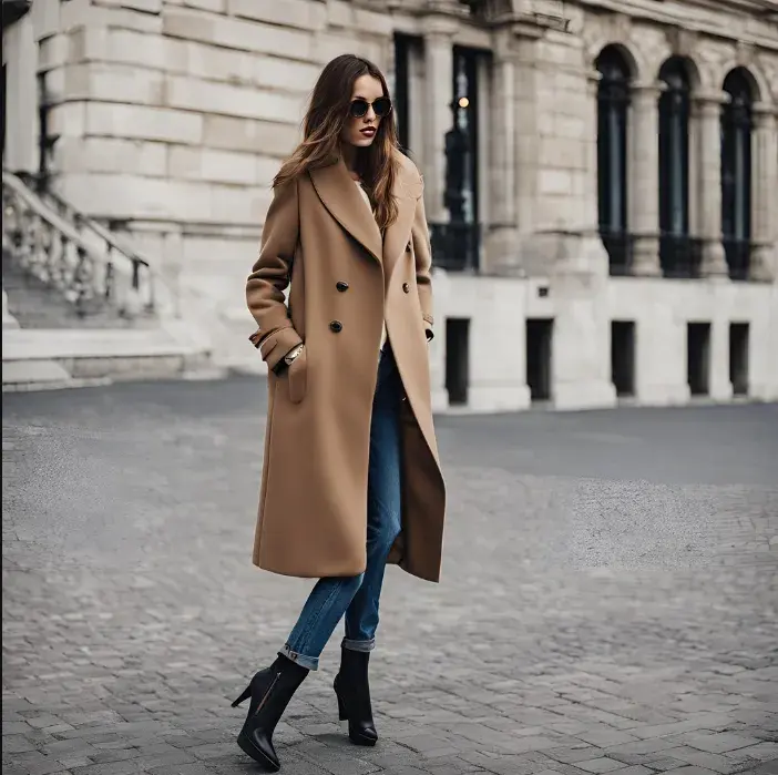 Coat with Jeans and Long Shoes