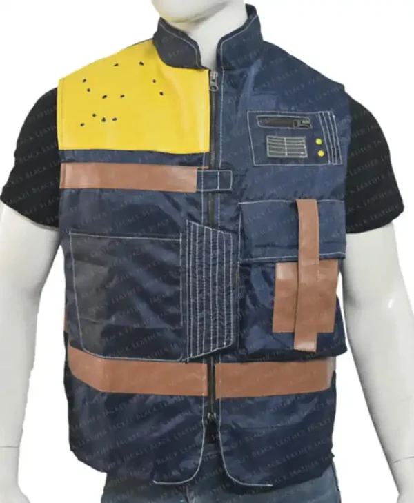 Cassian Andor Rogue One Blue Vest Front For Sale