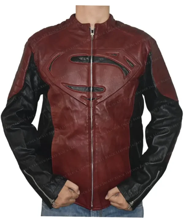 Smallville Superman Maroon And Black Jacket