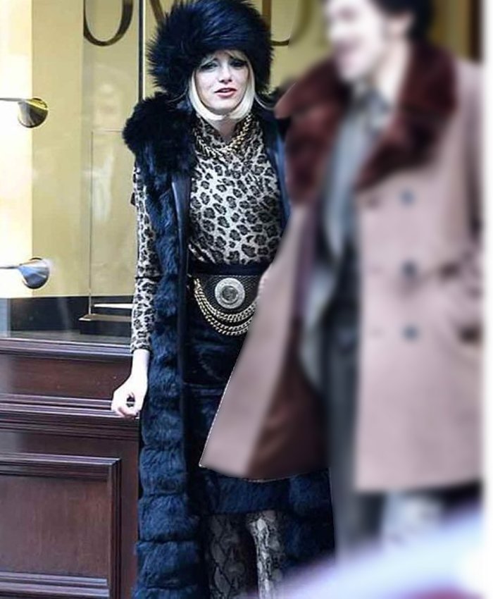 Emma Stone Cruella 2021 Black Trench Coat- The Movie Fashion