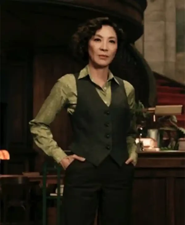 Michelle Yeoh Gunpowder Milkshake Florence Dark Green Cotton Vest