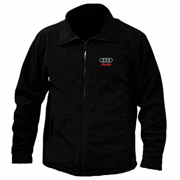 Audi Embroidered Logo Black Fleece Jacket