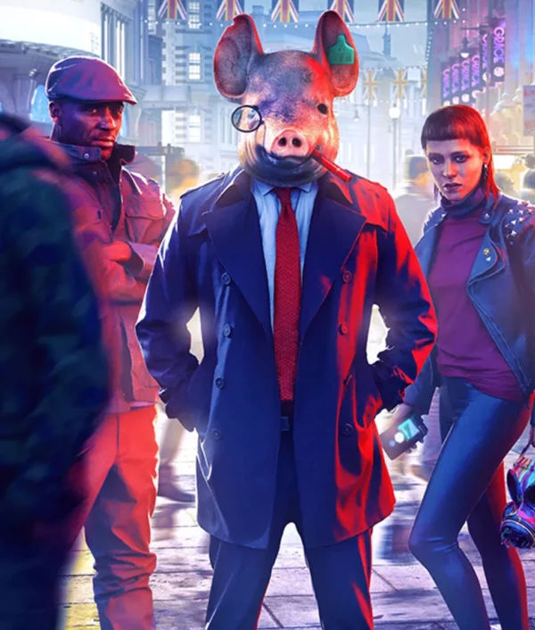 Pig Head Watch Dogs Legion Coat