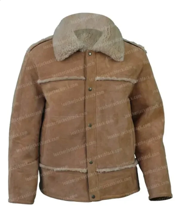 Yellowstone Season 4 Walker Shearling Fur Suede Leather Jacket