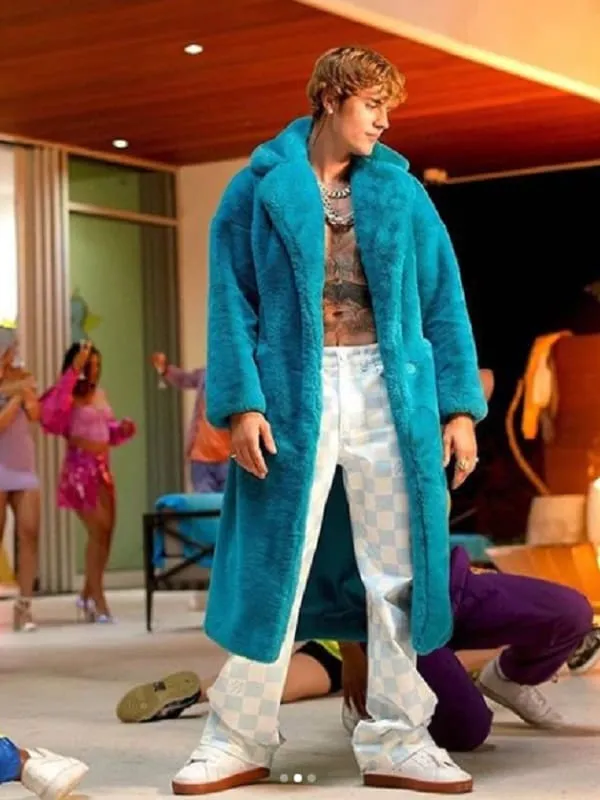 Famous Singer Justin Bieber POPSTAR Comfortable Fur Coat