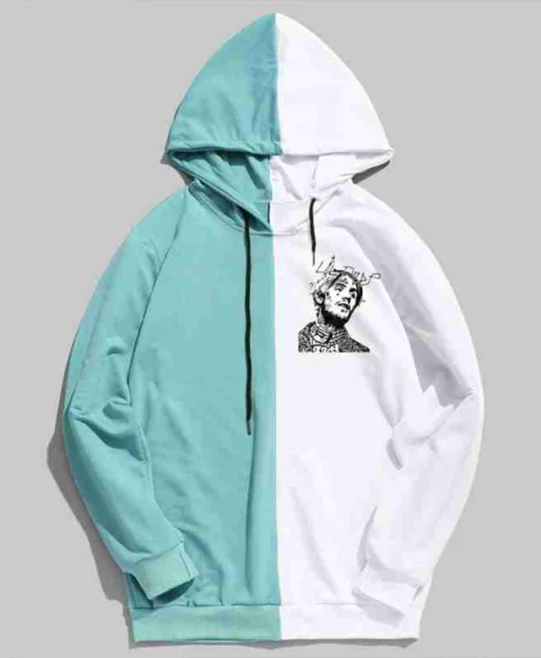 Lil-Peep-Graphic-Half-Colored-Blue-White-Wool-Hoodie-fornt-2024