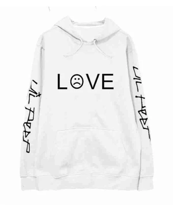 Lil Peep Love White Bomber Hoodie front