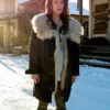 Melanie Scrofano Wynonna Earp Fur Coat