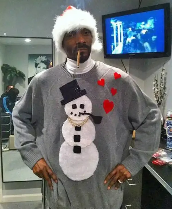 Christmas Snoop Dogg Grey Sweater