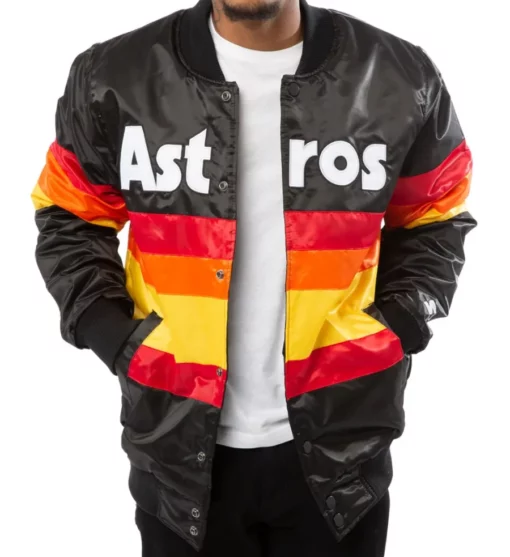 Houston Astros Rainbow Color Black Jacket