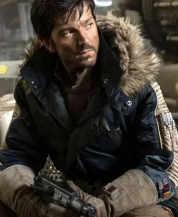 Star Wars Rogue One Captain Cassian Andor Blue Parka Jacket