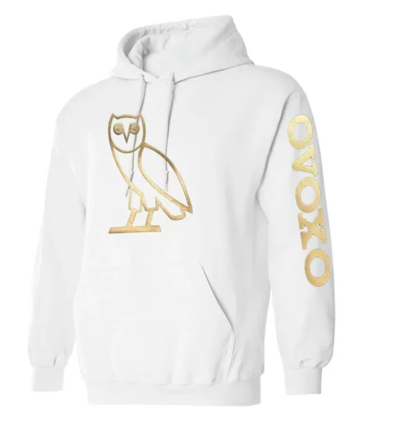 Drake Owl Pullover White Hoodie
