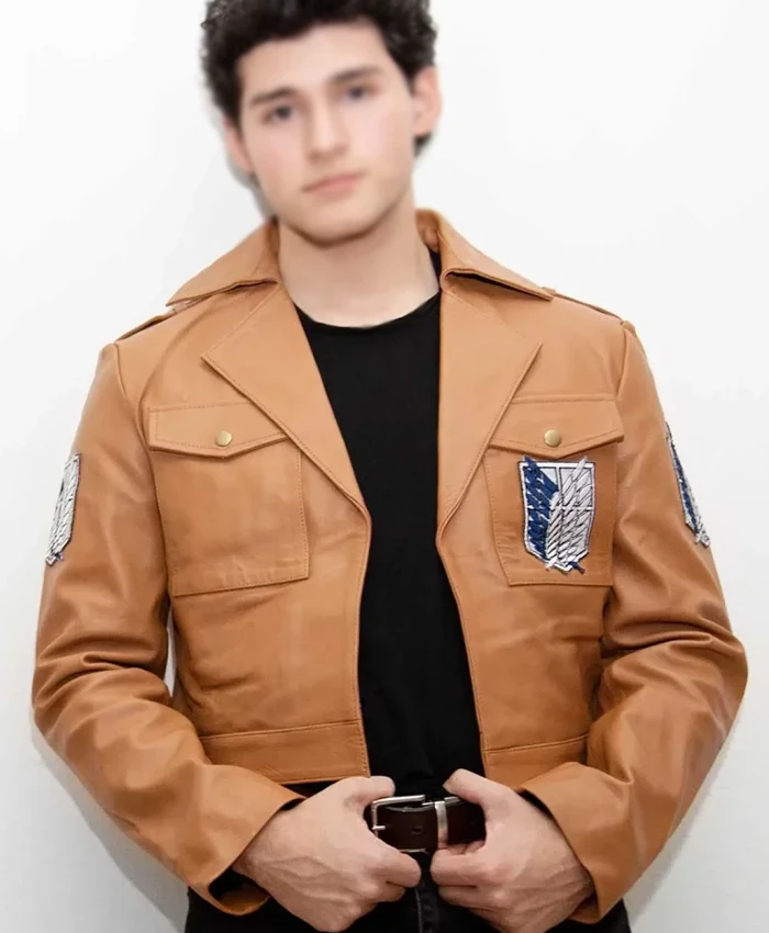 Attack On Titan Leather Brown Jacket