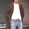 David Beckham Leather Trench Coat