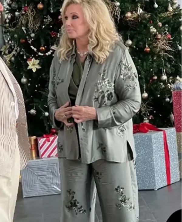 Ladies Of The ’80s A Divas Christmas Morgan Fairchild Grey Suit