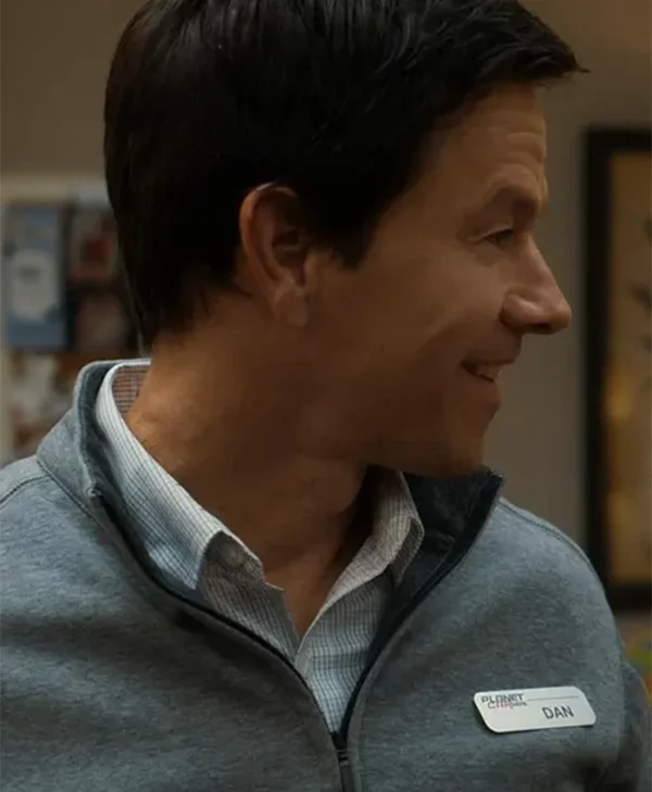 The Family Plan Mark Wahlberg Grey Jacket