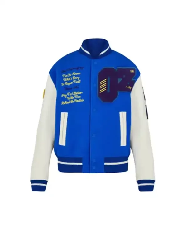 Lv Blue Varsity Jacket