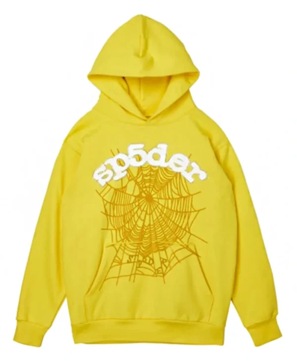 Sp5der Websuit Yellow Pullover Hoodie