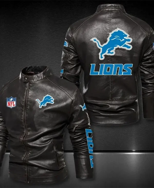 Detroit Lions Leather Jacket