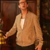 Abigail Dan Stevens Brown Bomber Jacket