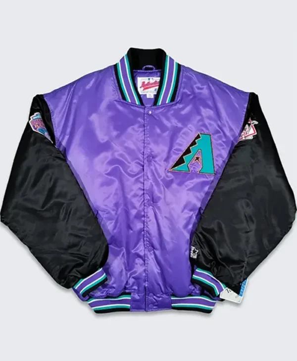 Arizona Diamondbacks Purple Letterman Varsity Jacket
