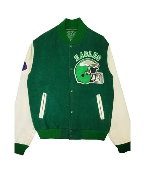 Philadelphia Eagles 80’s Green Letterman Varsity Jacket