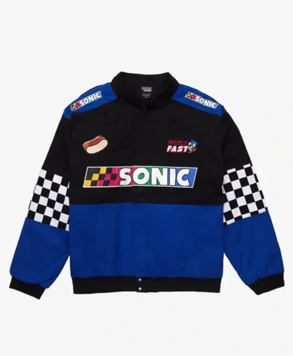 Sonic The Hedgehog Checkered Bomber Jacket