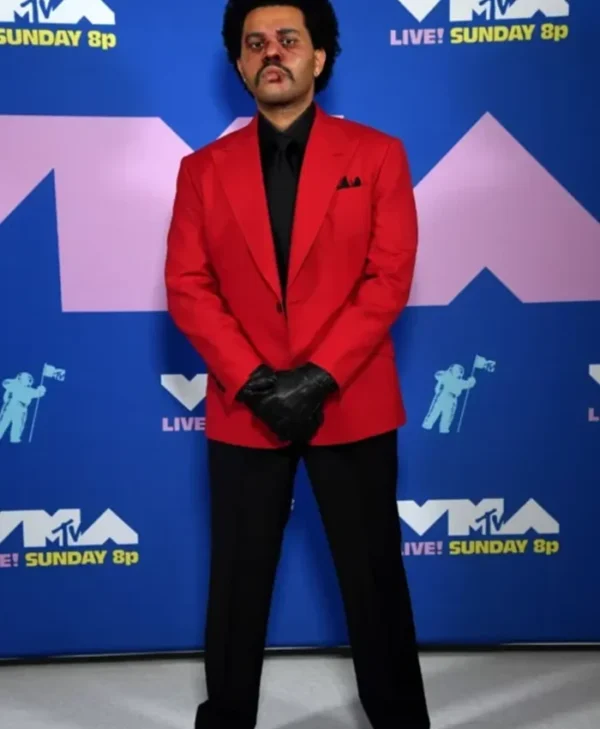 The Weeknd Red And Black Suit