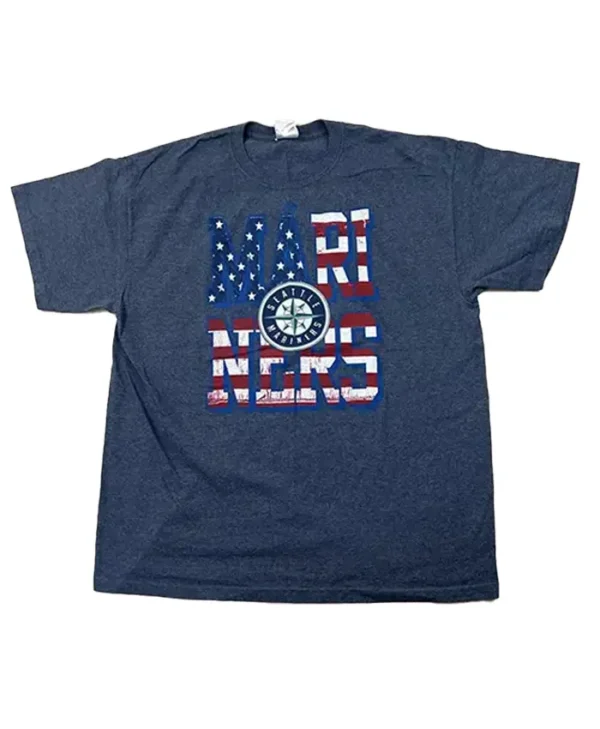 Vintage Seattle Mariners American Flag T-Shirts