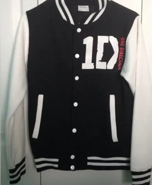 1D One Direction Varsity Jacket Black