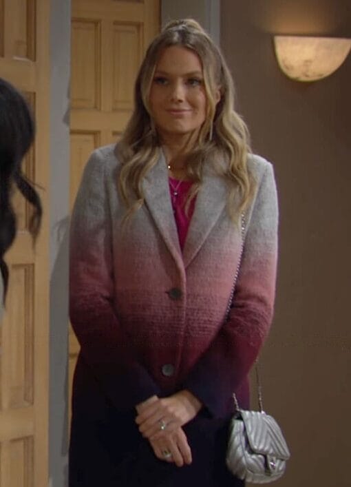 Abby Newman The Young and The Restless Belair Dip Dye Coat For Sale