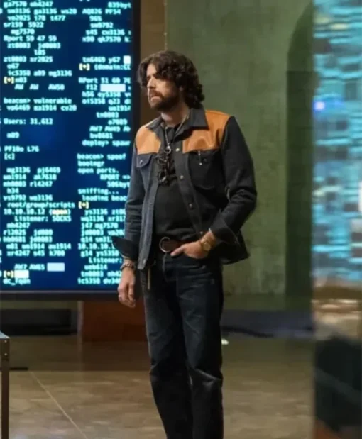 Adam Goldberg Season 02 TV Series The Equalizer Harry Keshegian Blue Denim Jacket