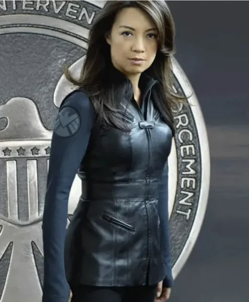 Agents Of Shield Ming-Na Wen Black Leather Vest