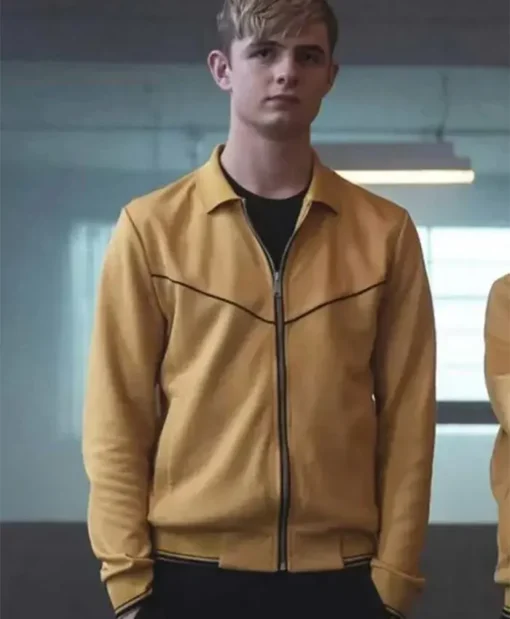 Alex Rider Otto Farrant Yellow Bomber Jacket