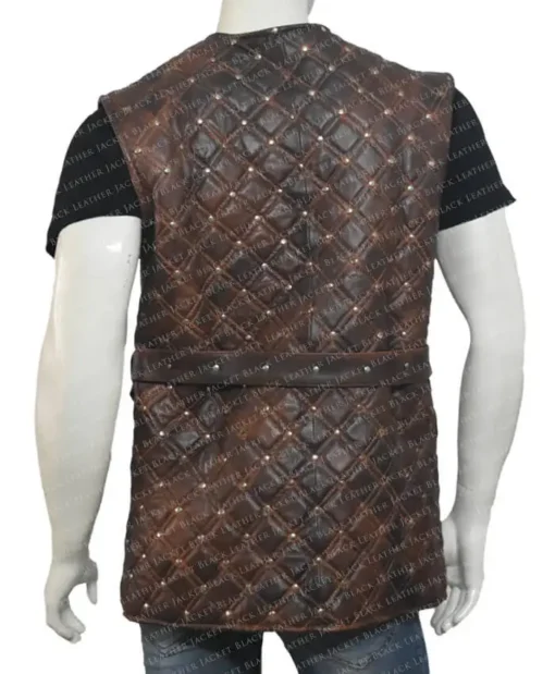 Alexander Ludwig Vikings TV Series Bjorn Ironside Brown Leather Vest For Sale