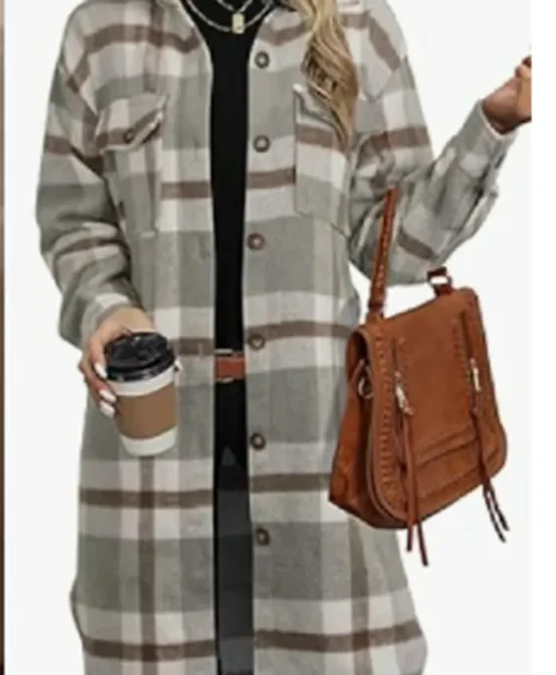 All American S06 Tasha Plaid Maxi Jacket