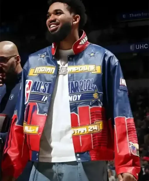 All Star NBA Karl Anthony Towns Leather Jacket