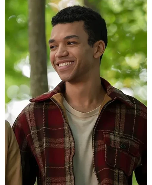 All The Bright Places Justice Smith Red Plaid Wool Jacket