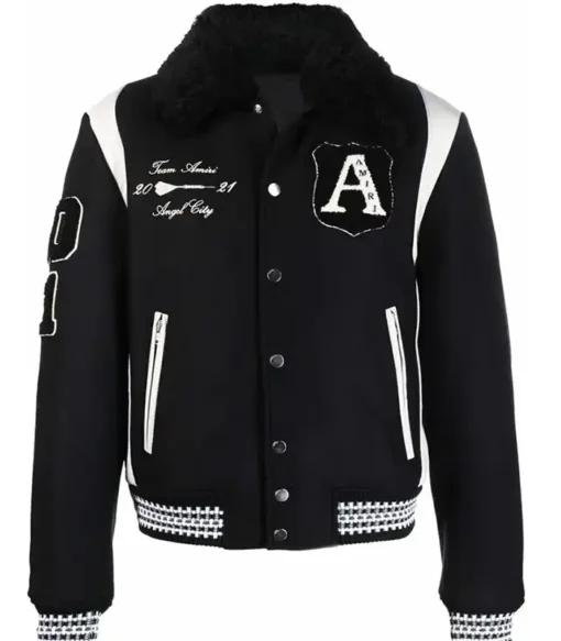 Amiri Black And White Letterman Varsity Jacket