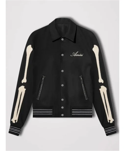 Amiri Bones Black Varsity Jacket