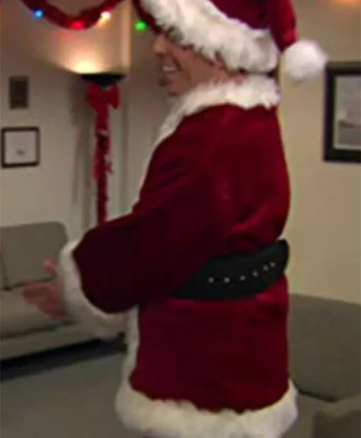 Andy Bernard The Office Santa Claus Red Costume Jacket