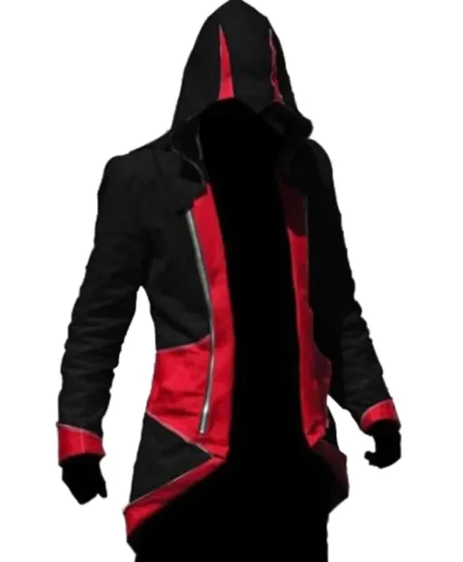 Assassins Creed 03 Connor Kenway Red and Black Hood Coat