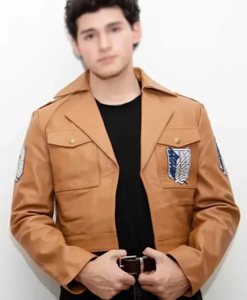 Attack On Titan Brown Leather Jacket