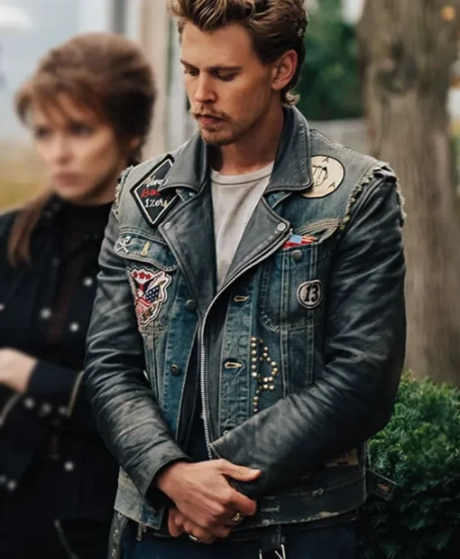 Austin Butler The Bikeriders Blue Denim Vest