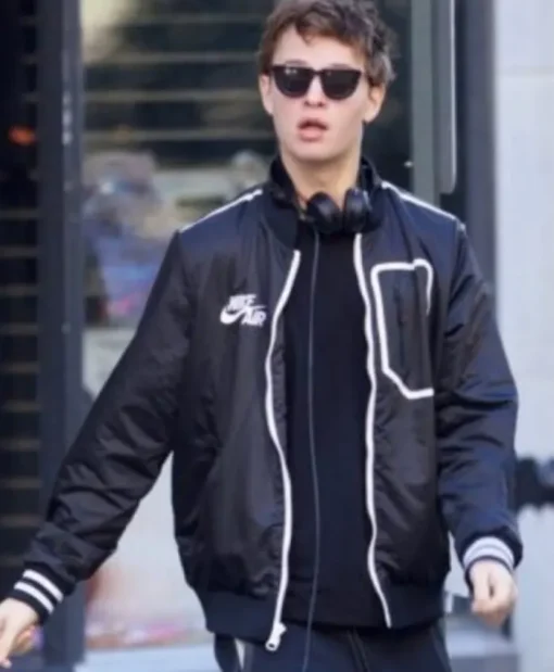 Baby Driver Satin Black Bomber Jacket