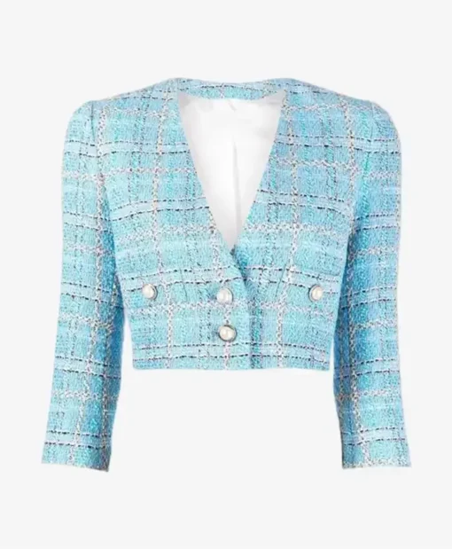 Barbie 2023 Alexandra Shipp Blue Cropped Coat