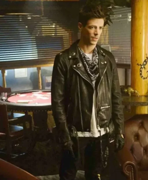 Barry Allen TV-Series The Flash Elseworlds Black Biker Leather Jacket