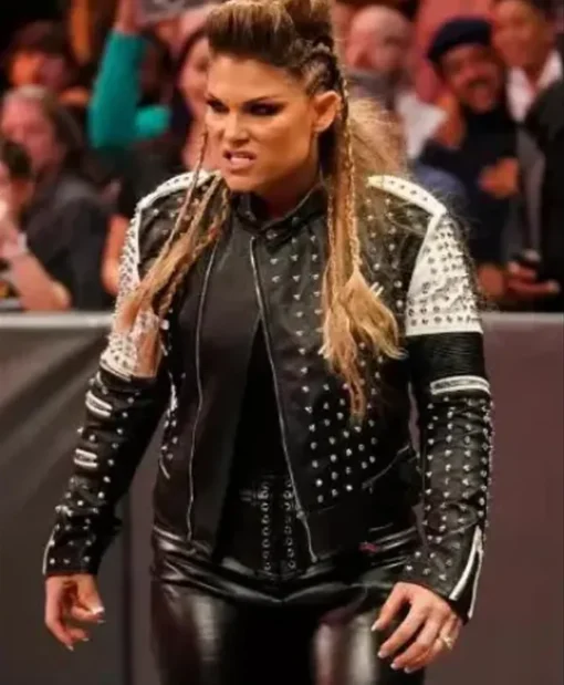 Beth Phoenix WWE Raw Spike Leather Jacket