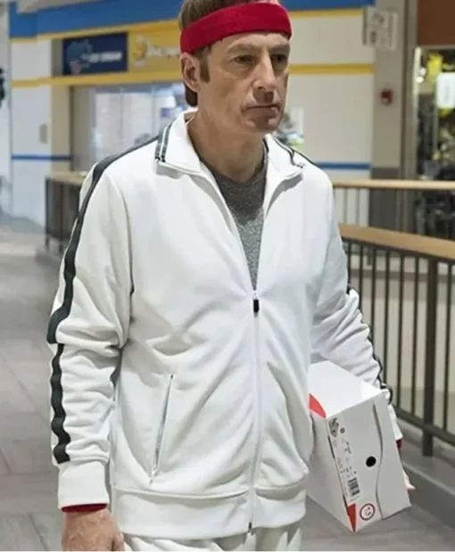 Better Call Saul Bob Odenkirk White Fleece Track Jacket