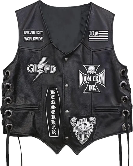 Black Label Society Vest with Multi Patches sale